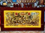  Tranh Mừng Thọ Ông Dát Vàng Bạc ( kích thước 90cm x 170cm ) 