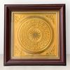  Tranh mặt trống đồng vàng mạ vàng 24K 26x26cm 