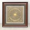  Tranh mặt trống đồng vàng màu giả cổ 42x42cm mẫu 1 