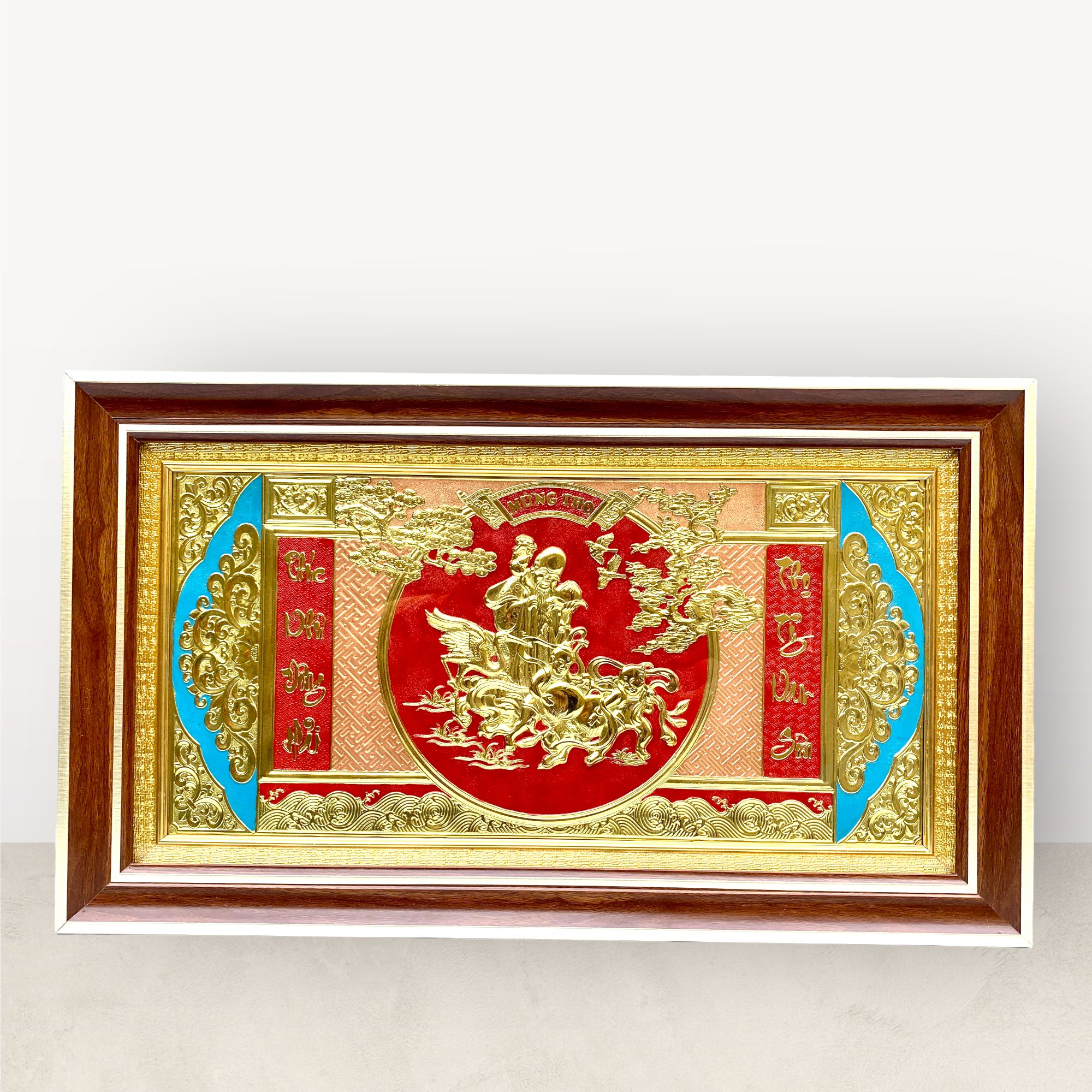  Tranh Mừng thọ ông 38x68cm mẫu 2 