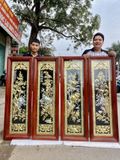  Tranh Tứ Quý Đồng Vàng Dát Vàng 1m27x41cm 