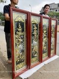  Tranh Tứ Quý Đồng Vàng Dát Vàng 1m27x41cm 