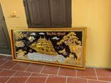  Tranh đồng Thuận buồm xuôi gió  đồng vàng dát vàng bạc 120x230 cm mẫu 1 