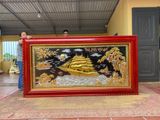  Tranh đồng Thuận buồm xuôi gió  đồng vàng dát vàng bạc 120x230 cm mẫu 1 