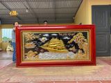  Tranh đồng Thuận buồm xuôi gió  đồng vàng dát vàng bạc 120x230 cm mẫu 1 