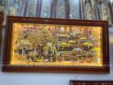  Tranh Đồng Quê Đồng Vàng Dát Vàng 1m7x90cm 