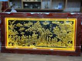  Tranh Vinh Quy Bái Tổ Đồng Vàng Dát Vàng 1m7x90cm 