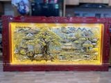  Tranh Đồng Quê Đồng Vàng Dát Vàng 1m7x90cm 