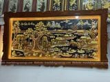  Tranh Đồng Quê Đồng Vàng Dát Vàng 2m3x1m2 
