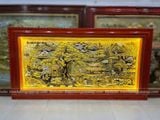  Tranh Đồng Quê Đồng Vàng Dát Vàng 1m7x90cm 
