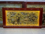  Tranh Đồng Quê Đồng Vàng Dát Vàng 2m3x1m2 