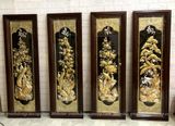  Tranh Tứ Quý Đồng Vàng Dát Vàng 1m27x41cm 