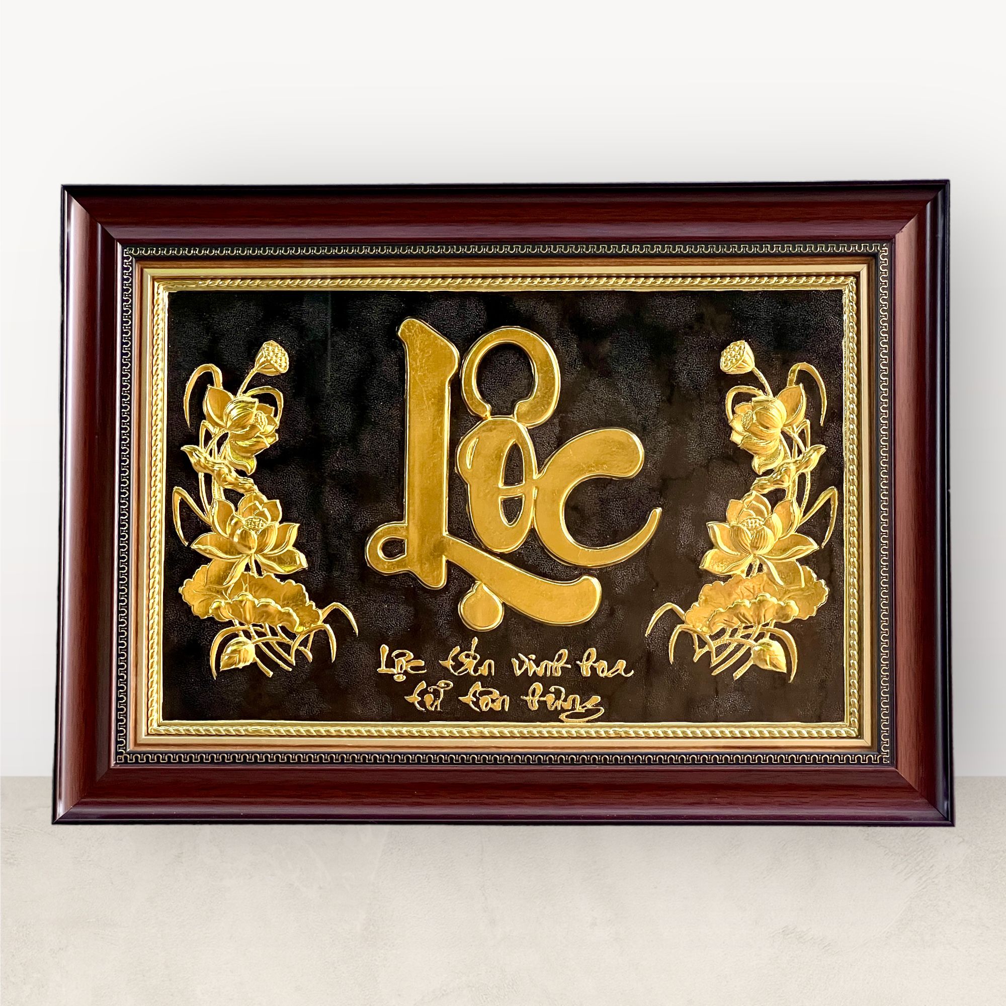  Tranh chữ Lộc dát vàng 38x54cm mẫu 1 