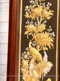  Tranh Tứ Quý Đồng Vàng Dát Vàng 1m27x41cm 