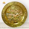  Tranh mâm đồng mai điểu trường xuân dát vàng bạc đường kính 52cm 