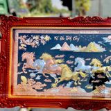 Tranh Mã Đáo Thành Công Đồng Đỏ Dát Vàng 2m3x1m2 