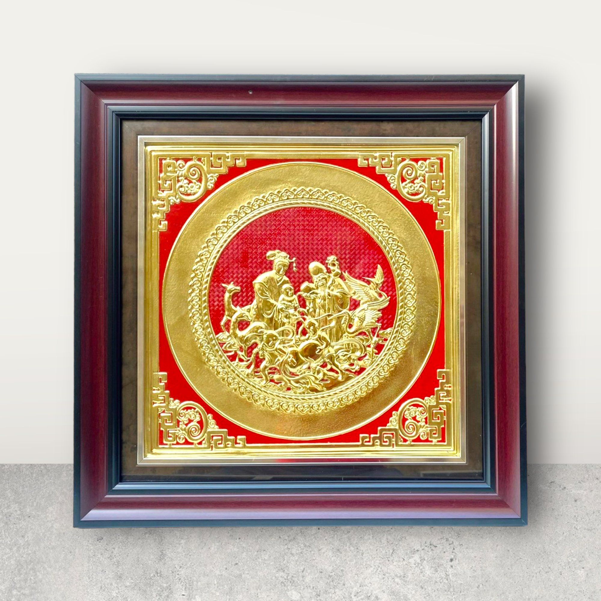  Tranh Mừng Thọ Cha Mẹ, Ông Bà Cao Cấp ( kích thước 52cm x 52cm ) 