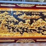  Tranh Mã Đáo Thành Công Đồng Vàng Dát Vàng 2m3x1m2 