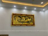  Tranh Mã Đáo Thành Công Đồng Vàng Dát Vàng 2m3x1m2 
