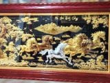  Tranh Mã Đáo Thành Công Đồng Vàng Dát Vàng 1m55x80cm 