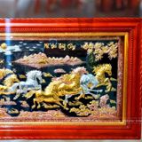  Tranh Mã Đáo Thành Công Đồng Đỏ Dát Vàng 1m7x90cm 