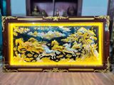  Tranh Mã Đáo Thành Công Đồng Vàng Dát Vàng 1m7x90cm 