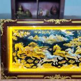  Tranh Mã Đáo Thành Công Đồng Vàng Dát Vàng 1m7x90cm 