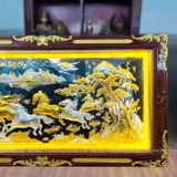  Tranh Mã Đáo Thành Công Đồng Vàng Dát Vàng 1m7x90cm 