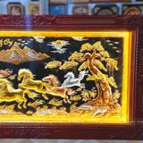 Tranh Mã Đáo Thành Công Đồng Vàng Dát Vàng 1m7x90cm 