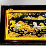  Tranh đồng Mã đáo thành công đồng vàng dát vàng bạc 90x170cm mẫu 1 