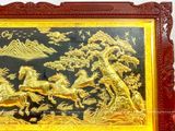  Tranh Mã Đáo Thành Công Đồng Vàng Dát Vàng 1m7x90cm 