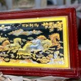  Tranh Mã Đáo Thành Công Đồng Vàng Dát Vàng 1m7x90cm 