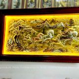  Tranh Mã Đáo Thành Công Đồng Vàng Dát Vàng 1m7x90cm 