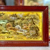  Tranh Mã Đáo Thành Công Đồng Vàng Dát Vàng 1m7x90cm 