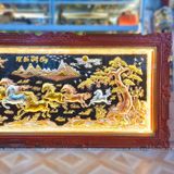  Tranh Mã Đáo Thành Công Đồng Đỏ Dát Vàng 2m3x1m2 