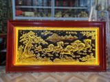  Tranh Mã Đáo Thành Công Đồng Vàng Dát Vàng 2m3x1m2 