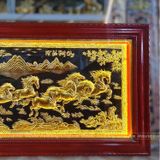  Tranh Mã Đáo Thành Công Đồng Vàng Dát Vàng 2m3x1m2 