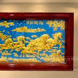  Tranh Mã Đáo Thành Công Đồng Vàng Dát Vàng 2m3x1m2 