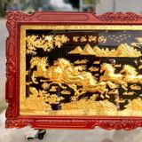  Tranh Mã Đáo Thành Công Đồng Vàng Dát Vàng 2m3x1m2 