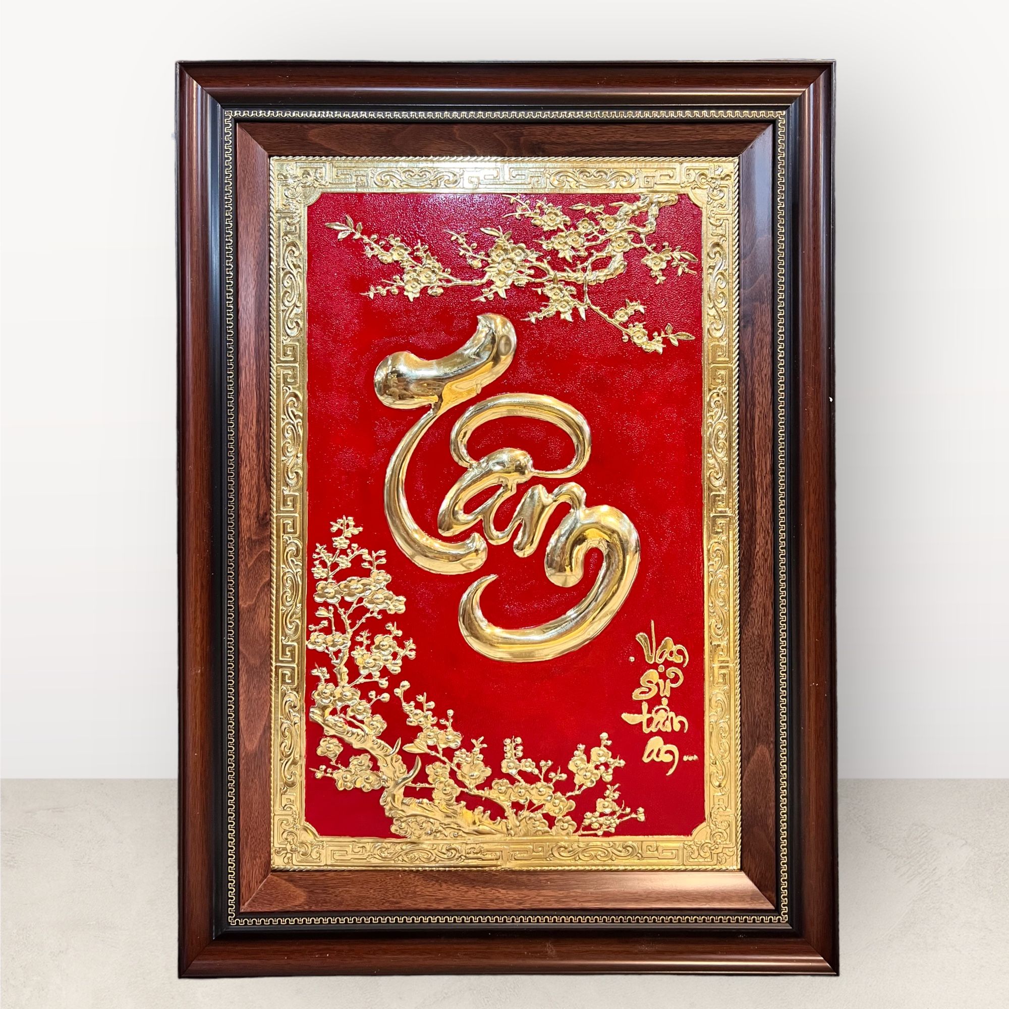  Tranh chữ Tâm 38x54cm mẫu 1 