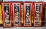  Tranh Tứ Quý Đồng Đỏ Dát Vàng 1m2x40cm 