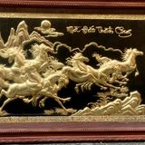  Tranh Mã Đáo Thành Công Đồng Vàng Mạ Vàng 1m55x80cm 
