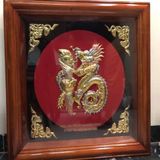  Tranh Chữ Phúc Dát Vàng Bạc ( kích thước 70cm x 70cm ) 