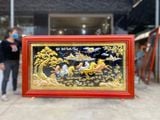  Tranh Mã Đáo Thành Công Đồng Vàng Dát Vàng 2m31x1m27 
