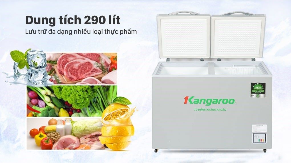 Tủ đông Kangaroo Inverter 290 lít KGFZ290IC1