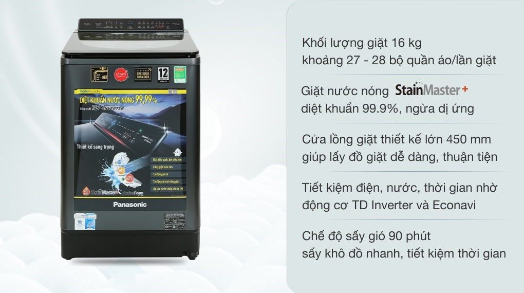 Máy giặt Panasonic Inverter 16 Kg NA-FD16V1BRV