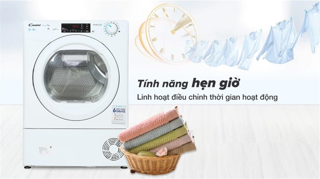 Máy sấy ngưng tụ Candy 8 Kg CSO C8TE-S