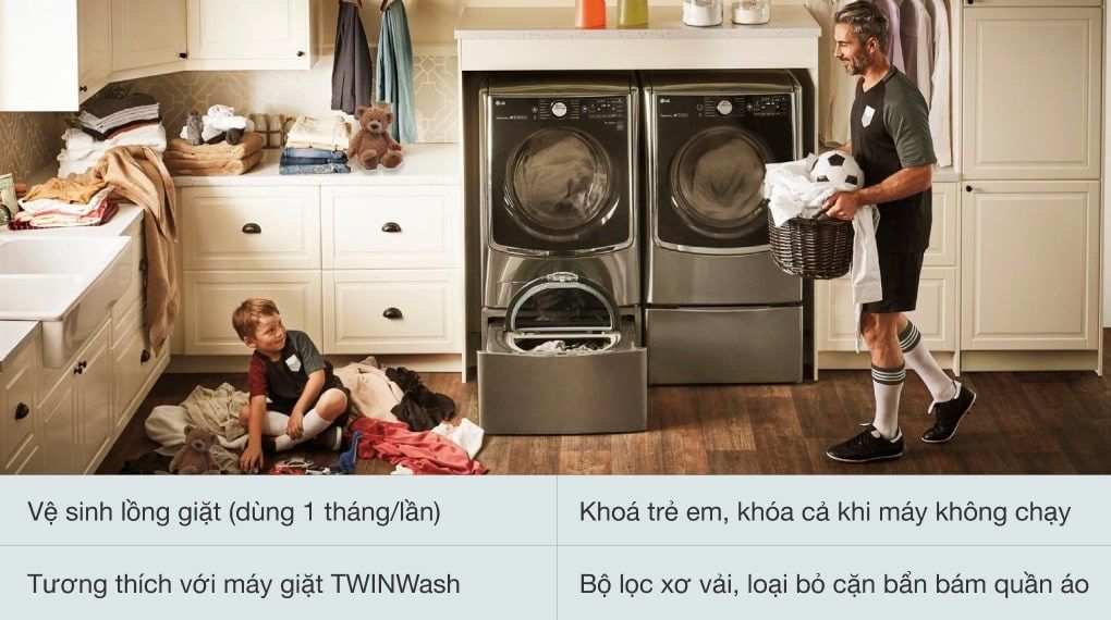 Máy giặt LG TWINWash Mini 3.5 kg T2735NWLV