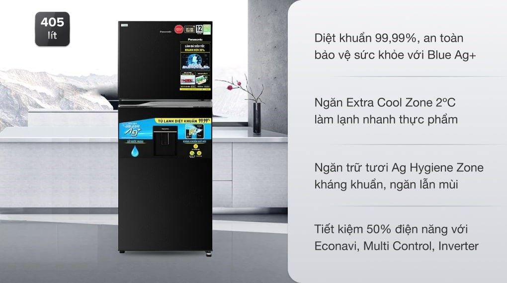 Tủ lạnh Panasonic Inverter 405 lít NR-TX461GPKV