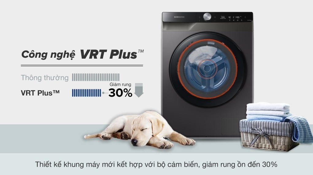 Máy giặt Samsung AI Inverter 9kg WW90TP44DSB/SV